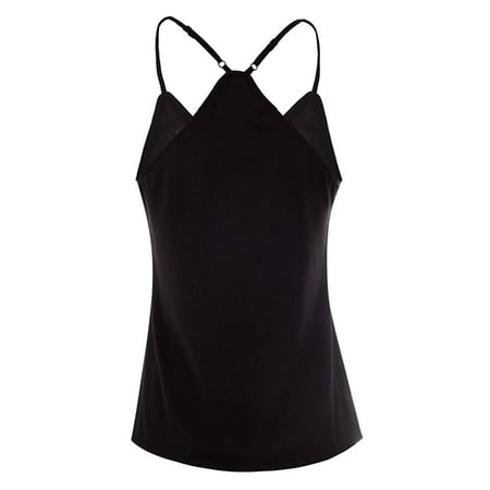 

WANYNG Women s Sexy Sequin Camisole With Spaghetti Straps V Neck Black