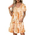 thumbnail image 2 of Patlollav Pocket Dresses for Women Summer Print Short-Sleeve V-Neck Casual Dress, 2 of 6