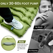 Camping Sleeping Pad, Ultralight Camping Mat with Pillow Built-in Foot Pump Inflatable Sleeping Pad for Camping Backpacking Hiking Traveling Tent
