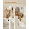 thumbnail image 3 of 81.1"H Cat Tree Cat Tower for Indoor Cats, Plush Multi-Level Cat Condo with Scratching Posts, Perches, Caves, Hammock, Cream White, 3 of 7