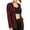 Burgundy, variant on Womens Long Sleeve Thin Cotton Full Zip Up Hoodie Jacket Burgundy, Medium