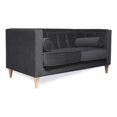thumbnail image 4 of Love Seat Poole SofaMatch, Tela Quantum, Patas Natural gris oscuro, 4 of 5