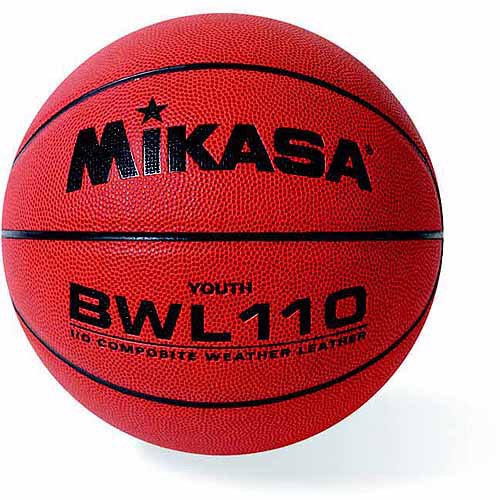 Mikasa BWL110 Leather Cover Junior Composite Competition Basketball Ball, 27.5"
