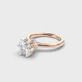 thumbnail image 3 of IGI Certified 3 Ct Round Cut Lab Grown Diamond Engagement Ring | 18K Rose Gold | Stylish Solitaire Diamond Ring for Women | Size 11.5 Diamond-Capitals, 3 of 10