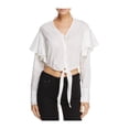 thumbnail image 1 of MLM Label Womens Miller Crop Top Blouse white XS, 1 of 1