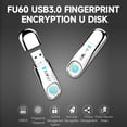 thumbnail image 4 of EAGET FU60 64GB USB3.0 Flash Drive with Fingerprint Encryption, Zinc Alloy Shell, Silver, High-Speed 45-120MB/s Data Transfer, Compatible with Windows, Mac, Linux, for Business/Office Use, Free, 4 of 7