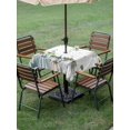thumbnail image 3 of Outdoor Tablecloth with Umbrella Hole and Zipper, Green Blue Pumpkins Fall Square Table Cloth 60x60 Inch Waterproof Tablecloth, Thanksgiving Eucalyptus Leaves Picnic Table Cover for Patio Camping, 3 of 7