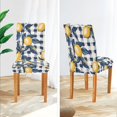 thumbnail image 3 of Yayeee 4 Pack Dining Chair Covers Stretch Parson Chairs Slipcovers Seat Protector, Beige Plaid Lemon, 3 of 6