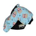 thumbnail image 3 of Sigee I Am A Fan Popcorn Print Multi-use Stretchy Baby Car Seat Cover - Nursing Breastfeeding Canopy, Infant Stroller and High Chair Cover, 3 of 9