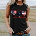 thumbnail image 4 of breaise 4th of July Tank Tops for Women Plus Size Patriotic American Flag Print Tshirts Loose Fit Sleeveless T-shirts Camisole Beach Round Neck Tanks Blouses for Women Business Casual, 4 of 4