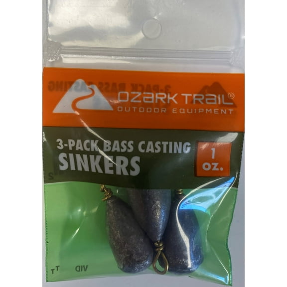 OZARK TRAIL BASS CASTING SINKER 1oz