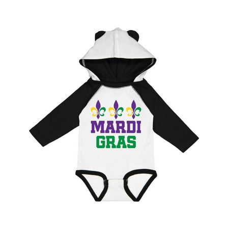 

Inktastic Mardi Gras Fleur de Lis trio Gift Baby Boy or Baby Girl Long Sleeve Bodysuit