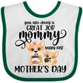 thumbnail image 3 of Inktastic Happy Mother's Day with Cute Corgi Dogs Boys or Girls Baby Bib, 3 of 4