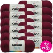 Angle View: Caron Simply Soft Solids Yarn - Burgundy, Multipack of 12