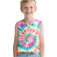 thumbnail image 4 of TIREOW Children Boys and Girls Neon Tie Dye Tank Tops Cute Animal Print Funny Crew Neck Sleeveless Undershirt, 4 of 8