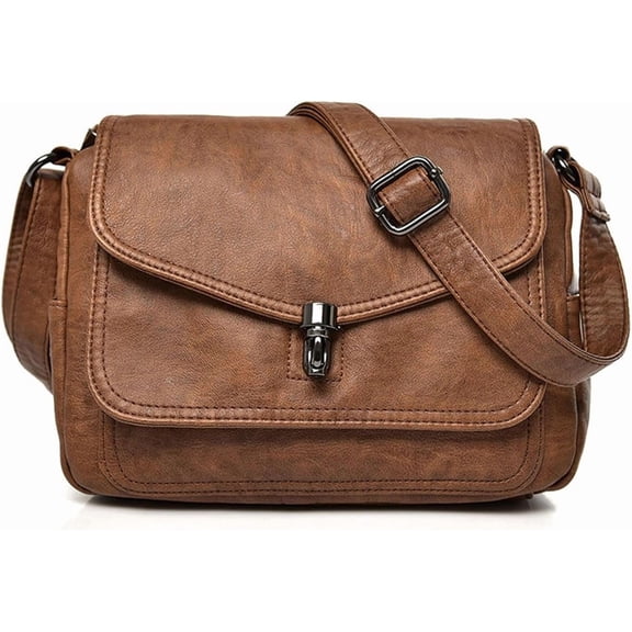 Sunyuer Crossbody Bags for Women, Vintage Purse with Adjustable Strap, PU Leather Versatile Shoulder Bag For Daily