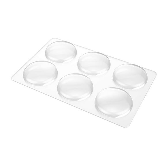 Strongest Home Wall & Door Handle Stopper 1.57" Set. 6 Pieces of Clear Rubber Door Knob, Round Wall Shield Cushion, Quiet Wall Protector for Door Handle, Guard Door Bumper Silencer Self - Adhesive