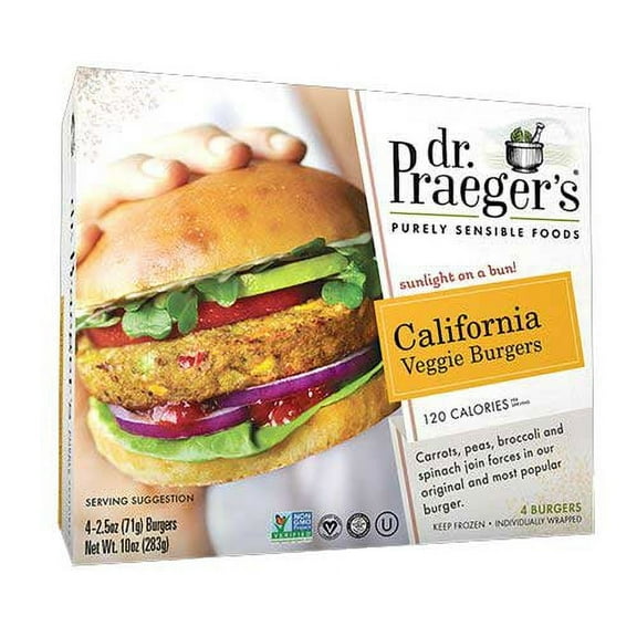 Dr Praegers California Veggie Burger, 10 Ounce -- 6 per case