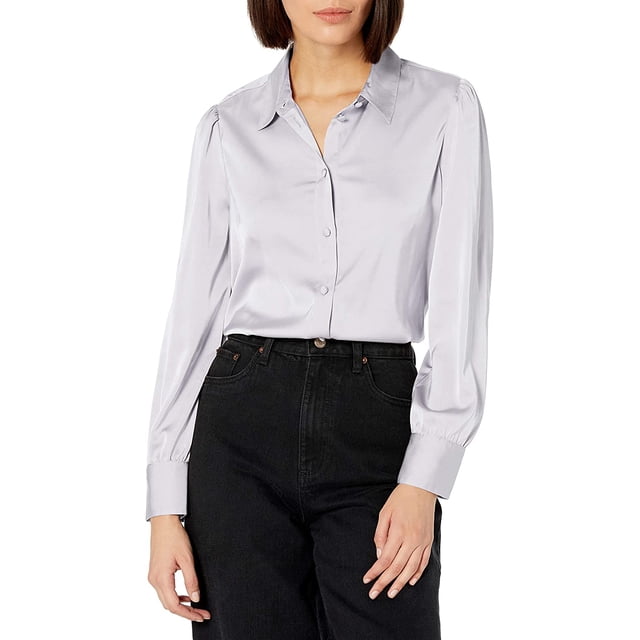 Chemise en Satin Extensible à Manches Longues lucyswhims pour Femmes