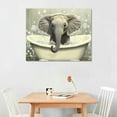 thumbnail image 2 of Nawypu  Animal Wall Art Canvas Print Funny Giraffe Elephant Painting Picture for Bathroom Living Room Decorations, 2 of 4