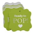 thumbnail image 3 of Inkdotpot Real Silver Foil Ready To Pop Baby Shower Tags Favor Bracket Shape Hang Pack Of 100 Paper Tags, 3 of 6