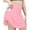 Pink, variant on Langwyqu Solid Color Girls Sport Tennis Athletic Skorts Running Ruffle Skirt With Pocket For Kids 4-13 Years