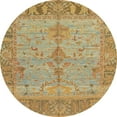 thumbnail image 1 of Ahgly Company Indoor Round Abstract Sedona Brown Oriental Area Rugs, 4' Round, 1 of 6