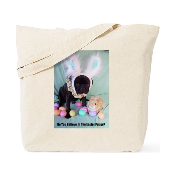 CafePress - Easter Puggy Tote Bag - Unisex Canvas Tote Bag, Beige, 1-Piece
