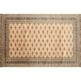 thumbnail image 1 of Ahgly Company Machine Washable Indoor Rectangle Traditional Gold Brown Area Rugs, 5' x 8', 1 of 7