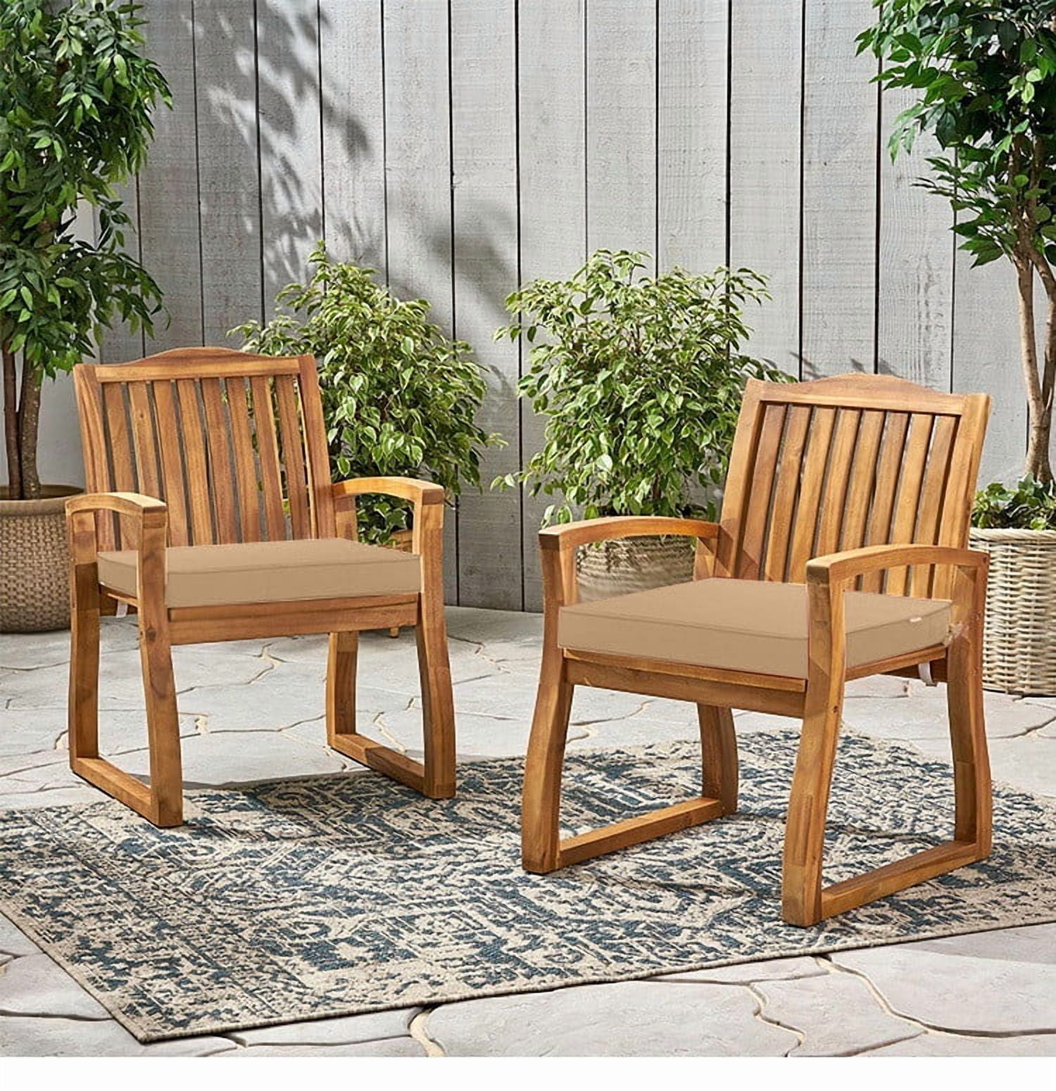 Outdoor Square Cushion Cover Polyester Seat Pad For Garden Patio Furniture Durable Weather Protector Without Core