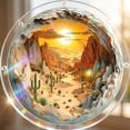thumbnail image 4 of 7.48" Acrylic Suncatcher Puzzle-Sunset Canyon, Hanging Suncatcher, DIY Suncatcher Kits for Adults, Home Decor Sun Catcher for Window Garden Puzzles for Adults, Sun and River Circular Jigsaw Puzzles, 4 of 9