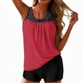 thumbnail image 2 of Womens Bathing Suits Two Piece Tank Tops Boyshorts Swimsuits High Waist Tummy Control Color Block Tankini Swimwear, M, 2 of 6