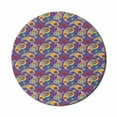 thumbnail image 1 of Paisley Mouse Pad for Computers, Floral Ornamentals Repetitive Eastern Buta Pattern, Round Non-Slip Thick Rubber Modern Gaming Mousepad, 8" Round, Blue Violet Multicolor, by Ambesonne, 1 of 2
