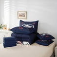 thumbnail image 6 of Manfei Ski Print Twin Bedding Sets 7pcs, Navy Blue Bedding Comforter Set, Sports Theme Sheet Sets, Microfiber Bedroom Decor, 6 of 8