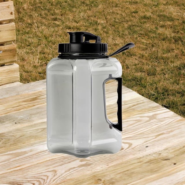 Botella de agua grande shamjiam 2400ml a prueba de fugas Gris