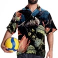 thumbnail image 4 of Bats Men's Short Sleeve Printed Button Down Beach, Casual, Poplin Shirts for Summer Vacation, 4 of 6