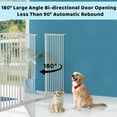 thumbnail image 6 of ZIHUI 59 Inch High Extra Tall Cat Gate with Doors Locks Narrow Bar Spacing, Pressure Mounted 1.38inch Door Page Fence Spacing, Cat Door Way Indoor Use, White, 6 of 8