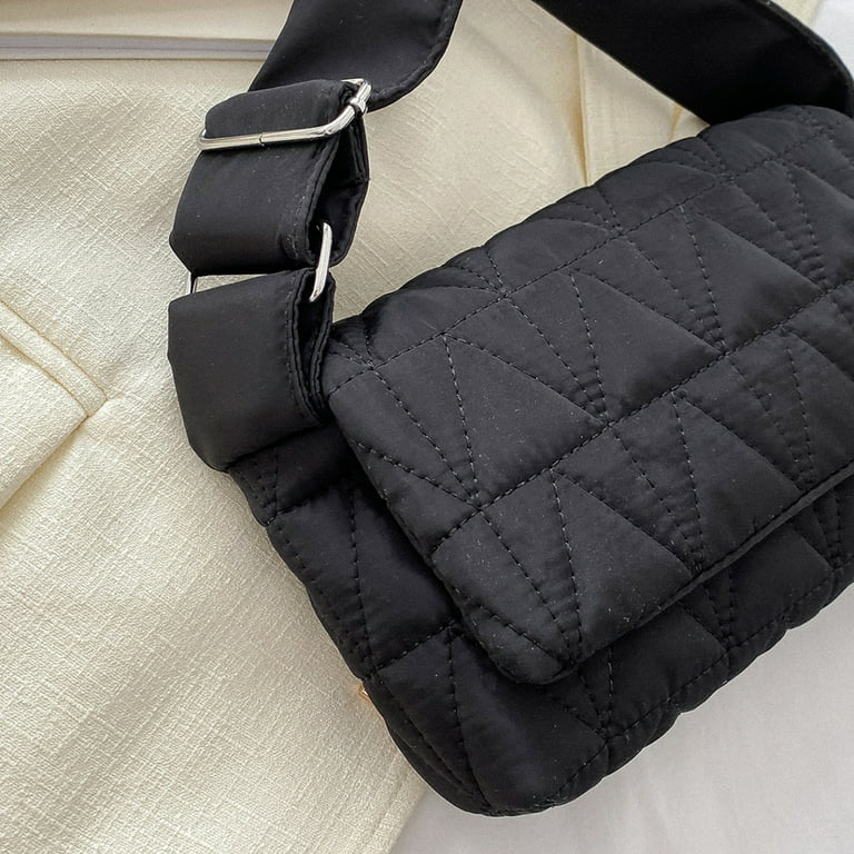 CHAMAIR Women Shoulder Bag PU Leather Wide Strap Crossbody Bag