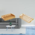 thumbnail image 2 of Cestas de almacenamiento,Cestas de almacenamiento de cocina tejidas con asas hechas a mano,Bandeja para servir,Bandeja de cocina rectangular con asa,Bandeja de almacenamiento Plato para servir, 2 of 8