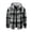 Gray&04^0720B, variant on Fabrcox Men's Hooded Plaid Shacket Long Sleeve Button Down Checkered Shirt Jacket with Chest Pockets Lightweight Casual Fall Outerwear S