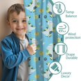 thumbnail image 3 of Blackout Kids Curtains,LightBlue Cartoon Dinosaurs Pattern Childrens Insulated Curtains Set Of 2,Bedroom Essentials,Toddler Room Decor 52"x63", 3 of 5