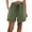 Army Green, variant on Women’s Vacation Casual High Waist Cotton Shorts, Drawstring Waist with Pockets for Travel & Beach, Multi-Color, S/M/L/XL/XXL/XXXL