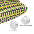 thumbnail image 5 of Kll Mardi Gras Purple Yellow Plaid Pillow Covers Envelope Closure,Super Soft And Cozy Fuzzy Fleece Pillow Case Cover 16"X24", 5 of 8