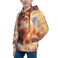 thumbnail image 2 of Goofa Cute Cloud Pomeranian Pattern Hooded Sweatshirt for Youth Trendy youth sweatshirt Casual Hoodie for Boys and Girls-Medium, 2 of 6