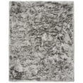 thumbnail image 5 of SAFAVIEH Ocean Trellis Solid Plush Polyester Shag Area Rug, Silver, 4' x 4' Round, 5 of 11