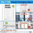 thumbnail image 4 of shiyou-2Pack Home Security Door Reinforcement Lock, Childproof Safety Door Lock Latch Inside Stopper, Add High Security to Prevent Home Unauthorized Entry, Aluminum Construction Finish Black, 4 of 4