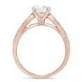 thumbnail image 4 of Round Cut Lab Created Moissanite Diamond Split Shank Engagement Ring In 14K Rose Gold Plated Sterling Silver(G-H Color,VVS1 Clarity,2.00 Cttw)-9.5, 4 of 7