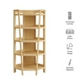 thumbnail image 3 of Bixby 71 Inch Corner Bookshelf in Oak, 3 of 7