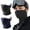 Extra Long Style - Black+Blue, variant on 2-Pack Half Face Mask for Motorcycle Cycling, Breathable Windproof UV Protection Dustproof Neck Gaiter for Outdoor Sports