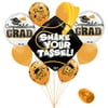 Shake Your Tassel Congrats Graduation School Color 8pc Balloon Pack, Orange